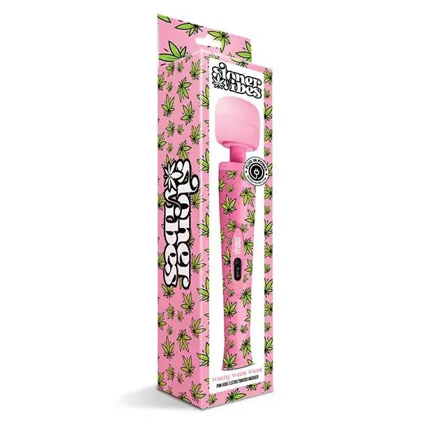 Global Novelties LLC Vibrators Stoner Vibes Wacky Weed Wand Massager Pink Kush Global Novelties LLC Vibrators Stoner Vibes Wacky Weed Wand Massager Pink Kush