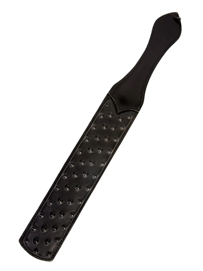 HonourSkintwocom Restraints Black Long Leather Paddle with Studs