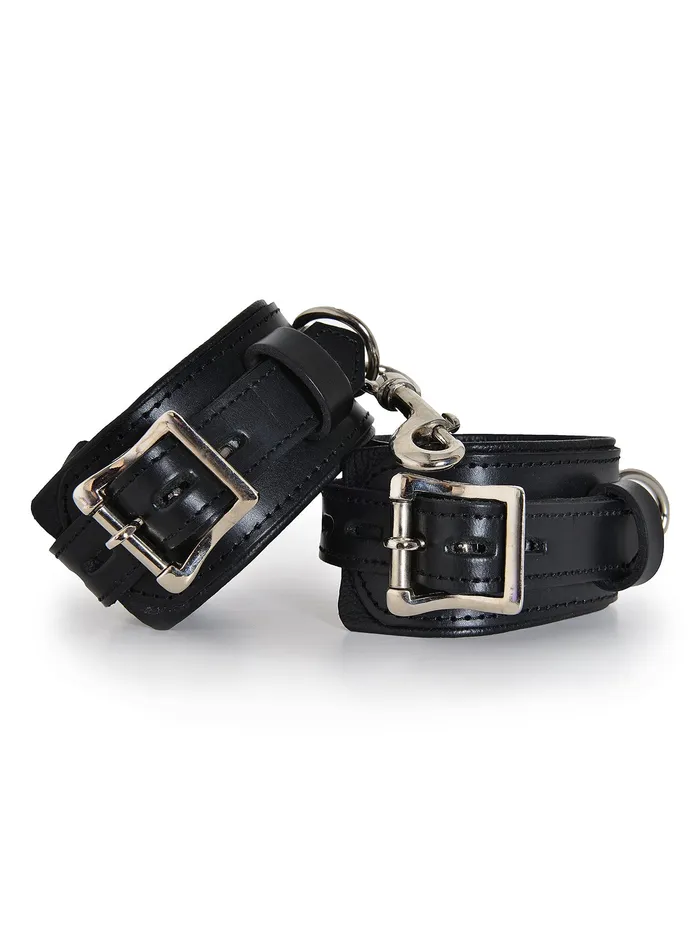 HonourSkintwocom Restraints Leather Bondage Deluxe Padlock Ankle Cuffs