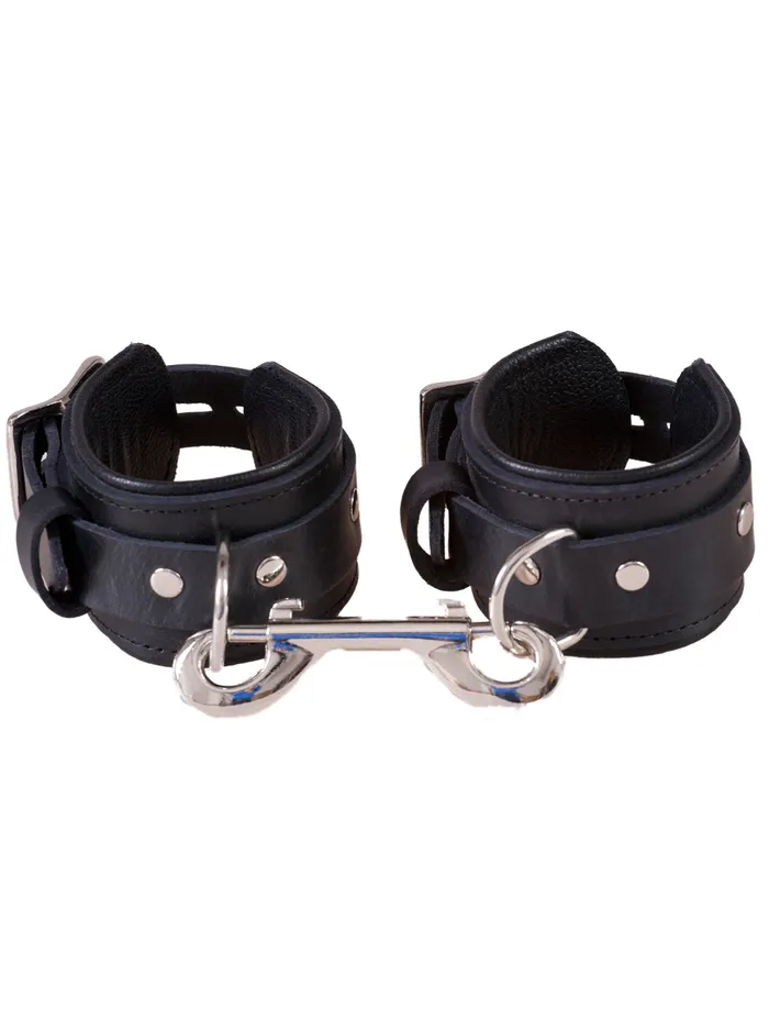 HonourSkintwocom Restraints Leather Bondage Deluxe Padlock Ankle Cuffs