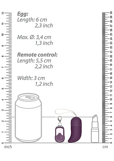 HonourSkintwocom Vibrators Wireless Vibrating GSpot Egg Medium Purple