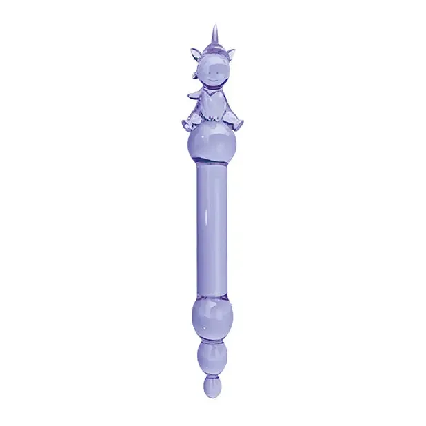 Icon Brands INC Dildos Glass Menagerie Unicorn Glass Dildo Purple Icon Brands INC Dildos Glass Menagerie Unicorn Glass Dildo Purple
