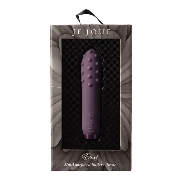 Je Joue Duet Rechargeable Silicone MultiSurfaced Bullet Vibrator Lilac Je Joue Female Sex Toys Je Joue Duet Rechargeable Silicone MultiSurfaced Bullet Vibrator Lilac Je Joue Female Sex Toys