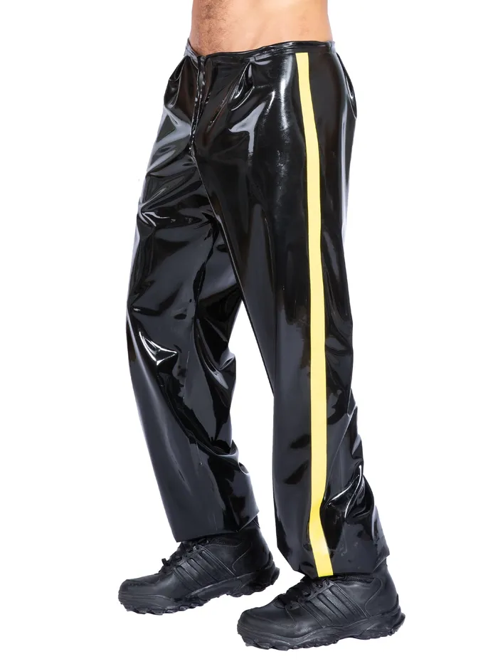 Latex Tracksuit Bottoms BlackYellow HonourSkintwocom Anal