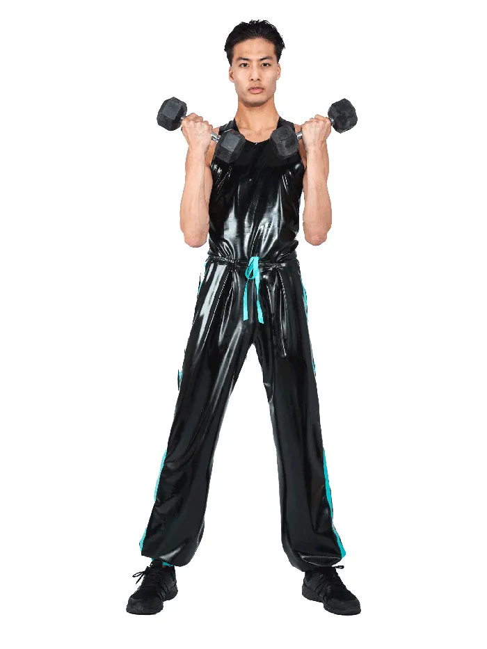 Latex Tracksuit Bottoms BlackYellow HonourSkintwocom Anal