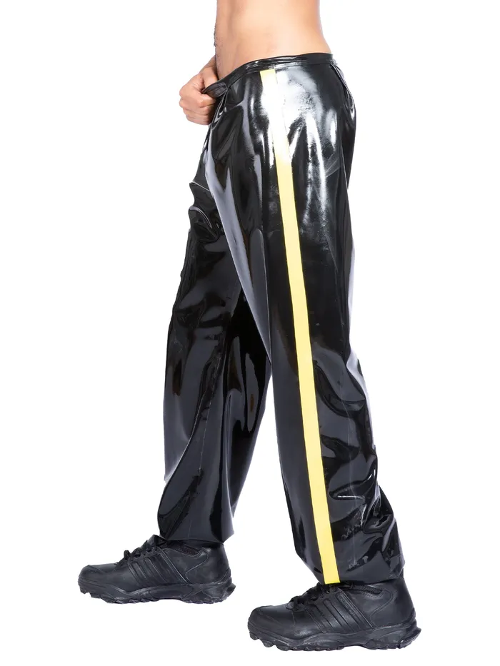 Latex Tracksuit Bottoms BlackYellow HonourSkintwocom Anal