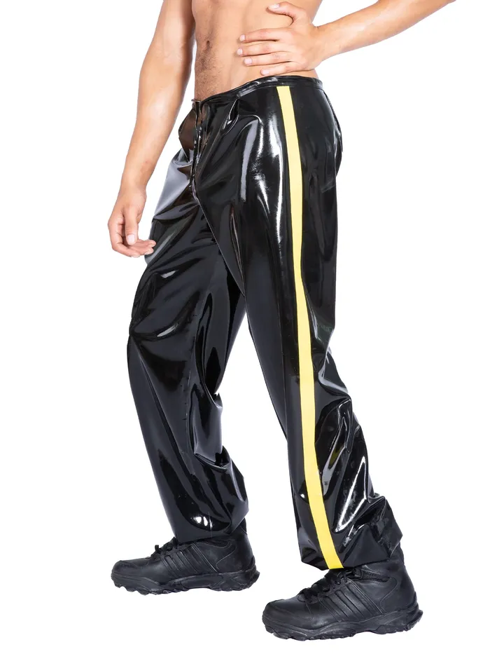 Latex Tracksuit Bottoms BlackYellow HonourSkintwocom Anal