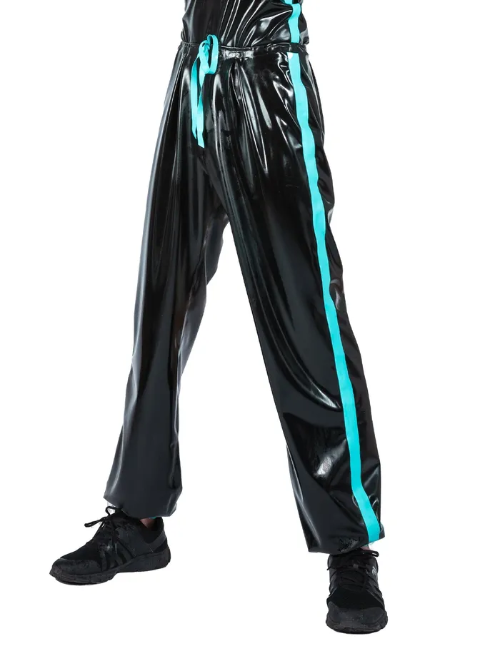 Latex Tracksuit Bottoms BlackYellow HonourSkintwocom Anal