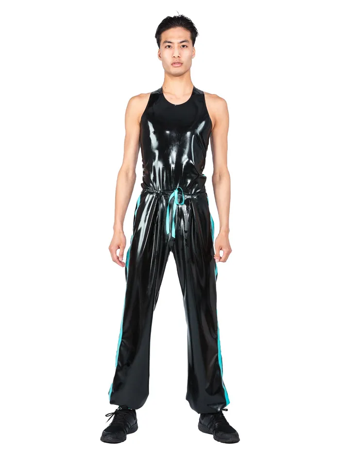 Latex Tracksuit Bottoms BlackYellow HonourSkintwocom Anal