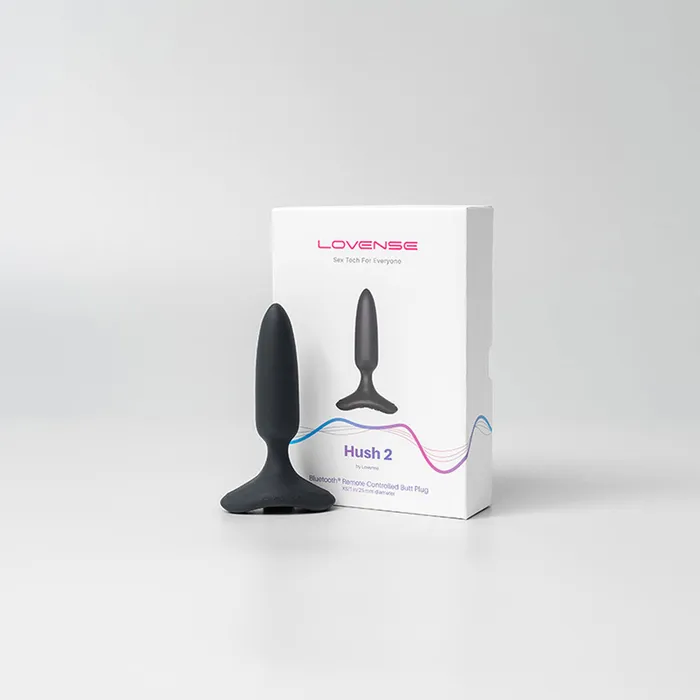 Lovense Hush 2 Vibrating RemoteControlled Plug 1 Black Lovense Anal