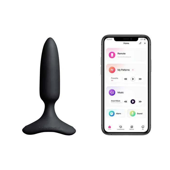 Lovense Hush 2 Vibrating RemoteControlled Plug 1 Black Lovense Anal