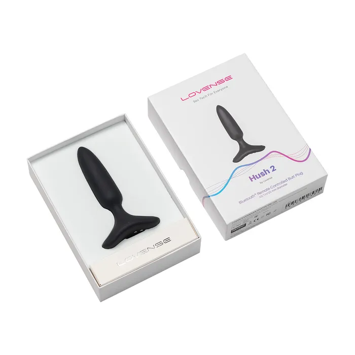 Lovense Hush 2 Vibrating RemoteControlled Plug 1 Black Lovense Anal