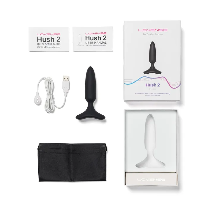 Lovense Hush 2 Vibrating RemoteControlled Plug 1 Black Lovense Anal