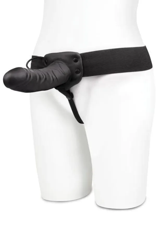 Lux Fetish Unisex Vibrating Hollow StrapOn Female Sex Toys
