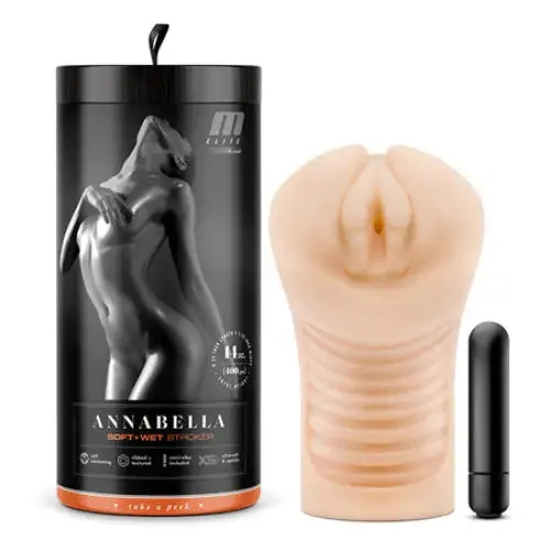 Male Sex Toys Blush Blush M Elite Soft Wet Annabella Vagina Stroker with Bullet Vibrator Beige Male Sex Toys Blush Blush M Elite Soft Wet Annabella Vagina Stroker with Bullet Vibrator Beige