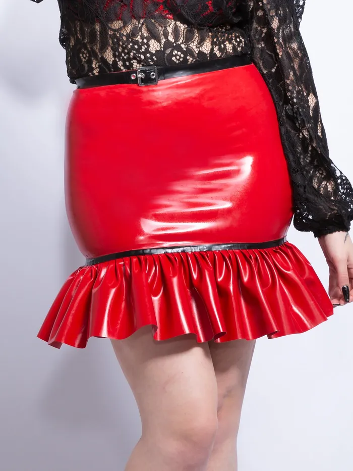 Male Sex Toys Candy Apple Latex Skirt with Frills HonourSkintwocom