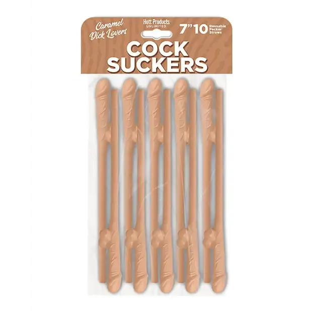 Male Sex Toys Hott Products Unlimited Skins Pecker Straws Caramel Lovers 10Pack Male Sex Toys Hott Products Unlimited Skins Pecker Straws Caramel Lovers 10Pack