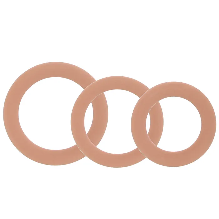 Male Sex Toys Jock Discreet Silicone Cock Ring Set in Tan XR Brands