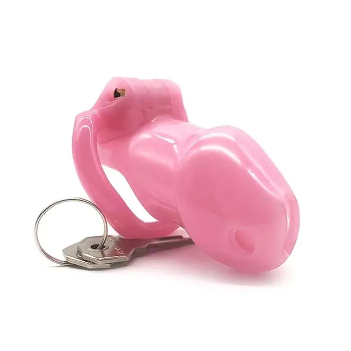 Male Sex Toys Sub Trainer Chasity Cage Pink Regular Fit SM Domain