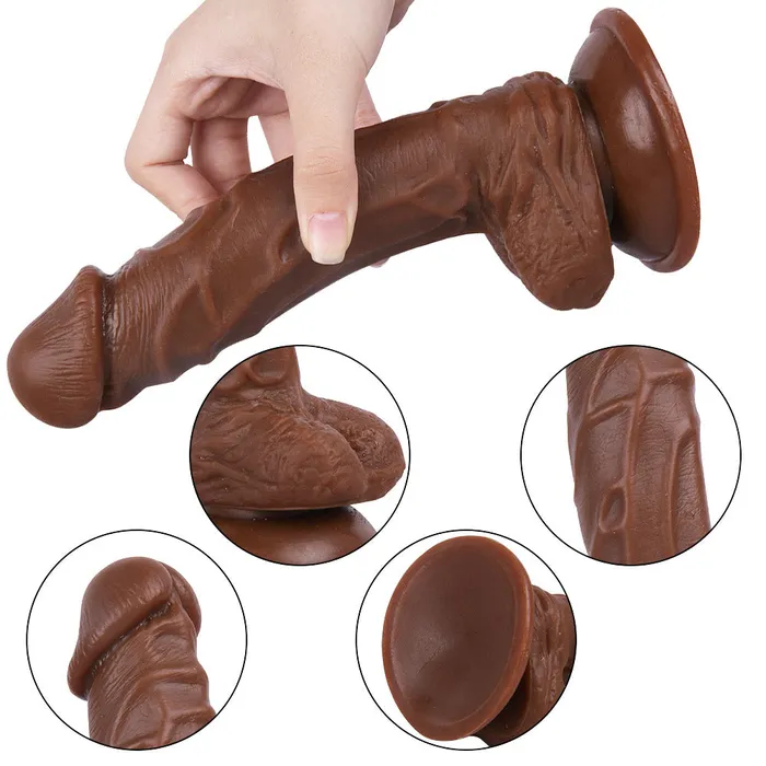 Modi A223 Realistic Sexy Veins Texture Suction Cup Dildo with Balls 79 Inch Dildos