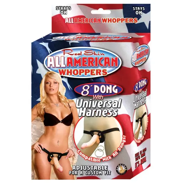 Nasstoys Dildos All American 8in Dong Wuniversal Harness Flesh