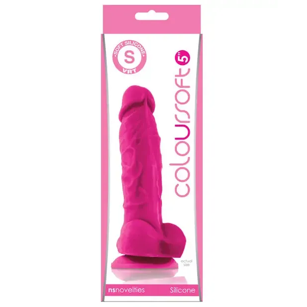 NS Novelties Dildos ColourSoft 5 in Soft Dildo Pink NS Novelties Dildos ColourSoft 5 in Soft Dildo Pink