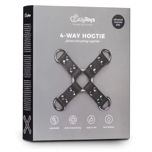 ONEDC Couples Easy Toys Faux Leather Hogtie Black