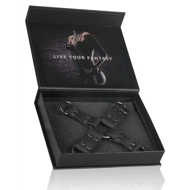ONEDC Couples Easy Toys Faux Leather Hogtie Black ONEDC Couples Easy Toys Faux Leather Hogtie Black