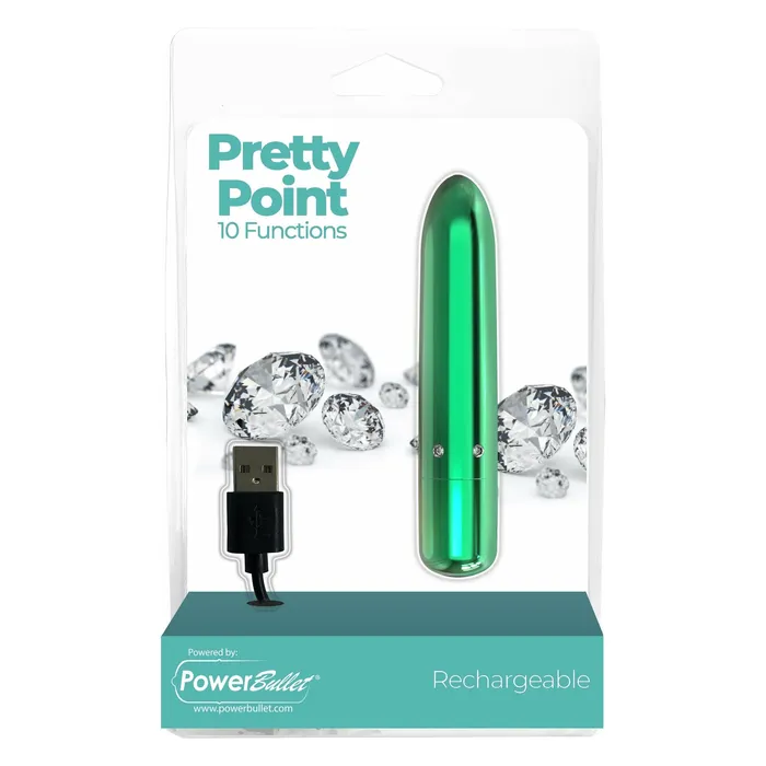 PowerBullet Pretty Point Bullet Vibrator Rechargeable Teal PowerBullet Vibrators PowerBullet Pretty Point Bullet Vibrator Rechargeable Teal PowerBullet Vibrators