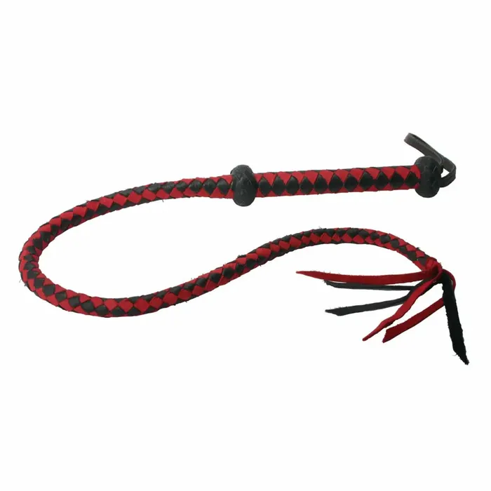 Restraints Strict Leather Strict Leather Premium Red And Black Whip