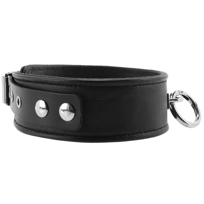 Rouge Restraints Plain Leather Collar in Black