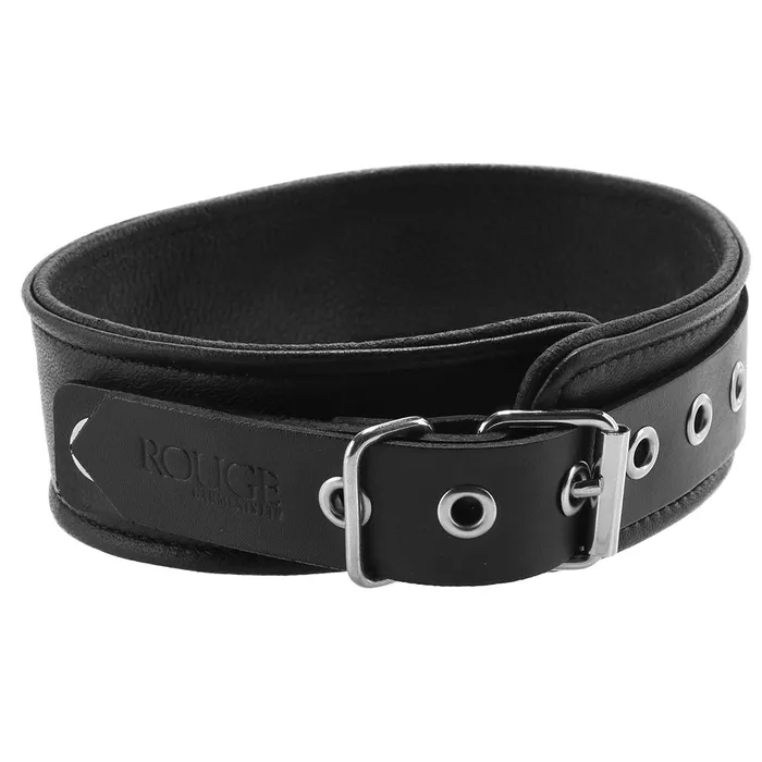 Rouge Restraints Plain Leather Collar in Black