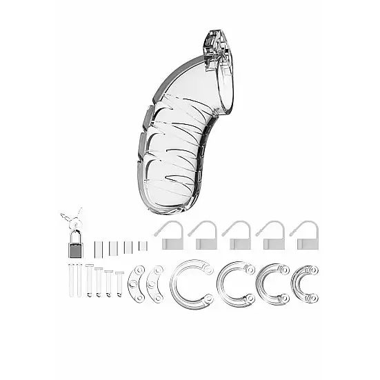 SHOTS AMERICA Male Sex Toys Mancage Chastity 45in Transparent Model 04