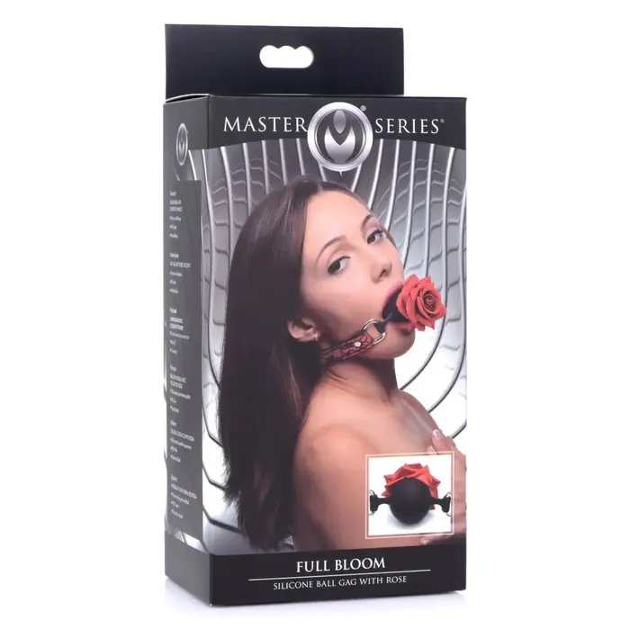 Silicone Ball Gag With Rose Master Series Male Sex Toys Silicone Ball Gag With Rose Master Series Male Sex Toys