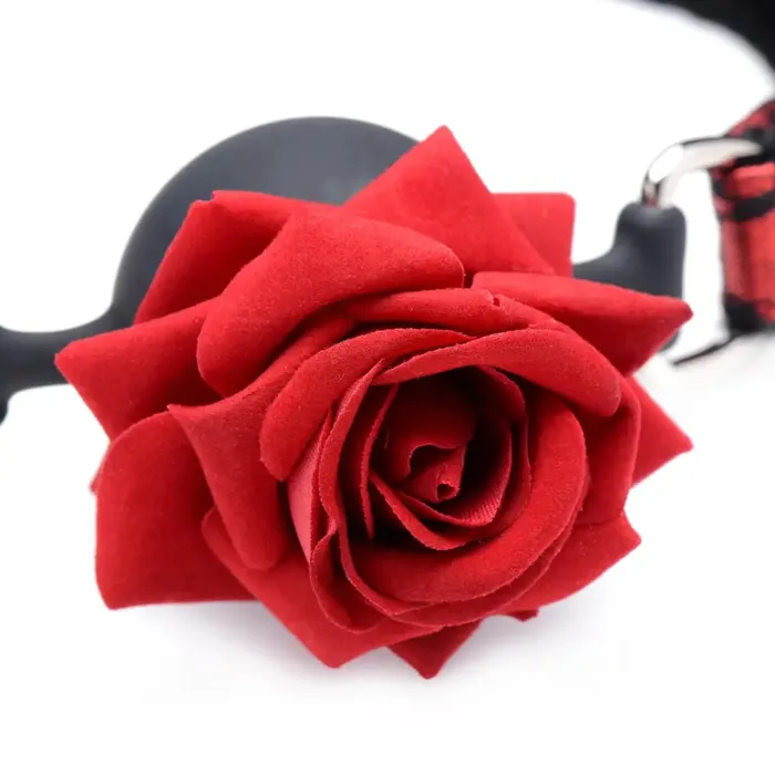 Silicone Ball Gag With Rose Master Series Male Sex Toys Silicone Ball Gag With Rose Master Series Male Sex Toys