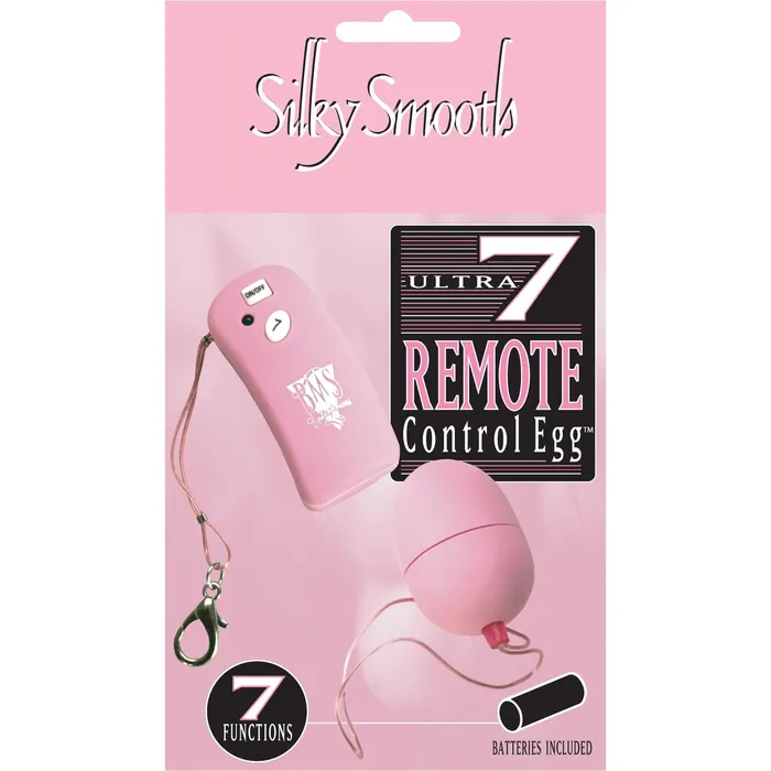 Silky Smooth Female Sex Toys Silky Smooth Ultra 7 Remote Control Egg Pink