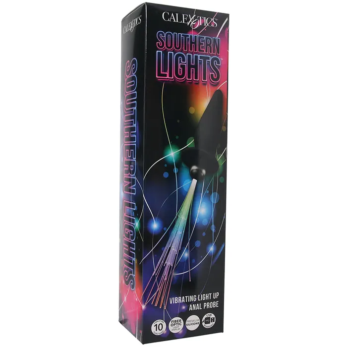Southern Lights Vibrating Butt Plug in Black CalExotics Anal