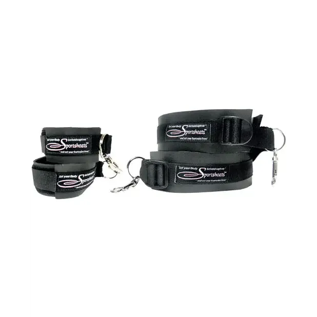 Sportsheets Restraints Sportsheet Thigh and Wrist Cuffs Set