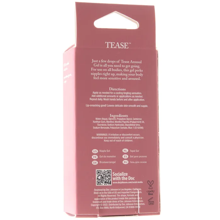 Tease Nipple Arousal Gel 35oz10g in Mint Doc Johnson Female Sex Toys