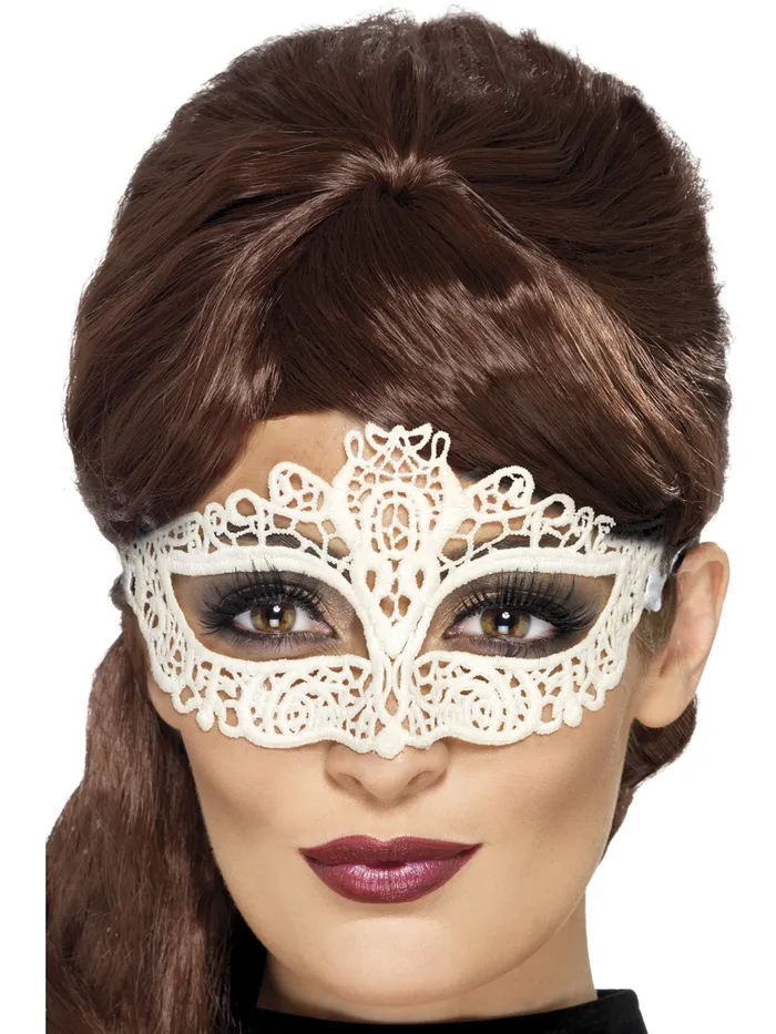 Teddies And Bodies HonourSkintwocom Lace Filigree Eyemask White One Size