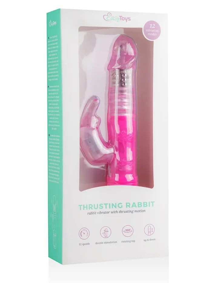 Vibrators HonourSkintwocom EasyToys Thrusting Rabbit Vibrator Pink