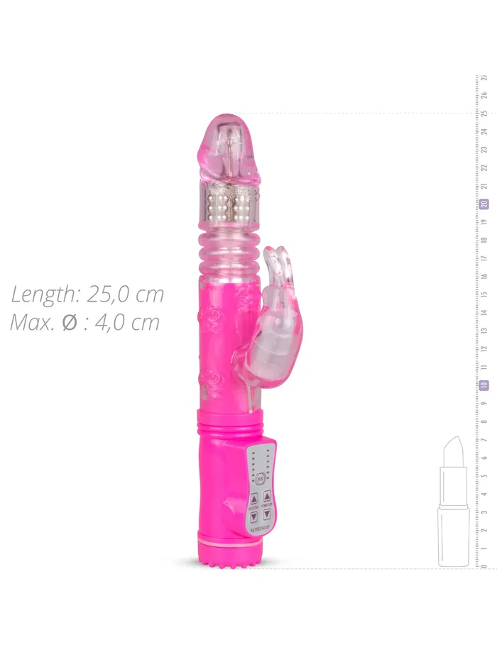 Vibrators HonourSkintwocom EasyToys Thrusting Rabbit Vibrator Pink