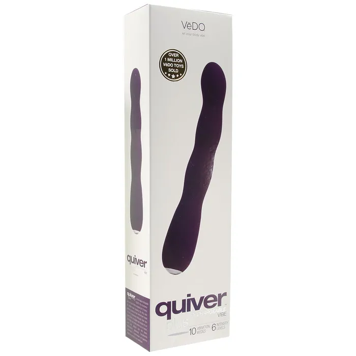 Vibrators Quiver Plus Rechargeable Vibe in Deep Purple VeDO Vibrators Quiver Plus Rechargeable Vibe in Deep Purple VeDO