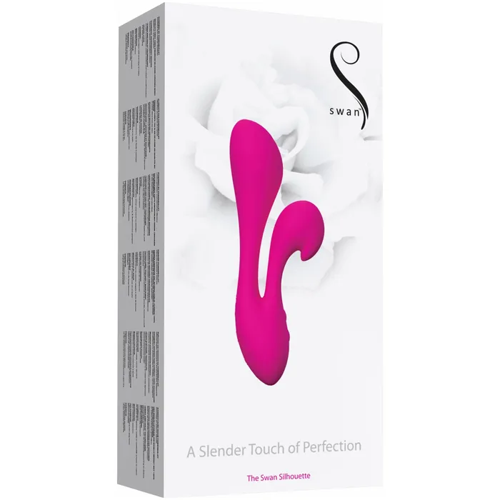 Vibrators The Swan Silhouette Dual Vibrator Rechargeable Pink Swan