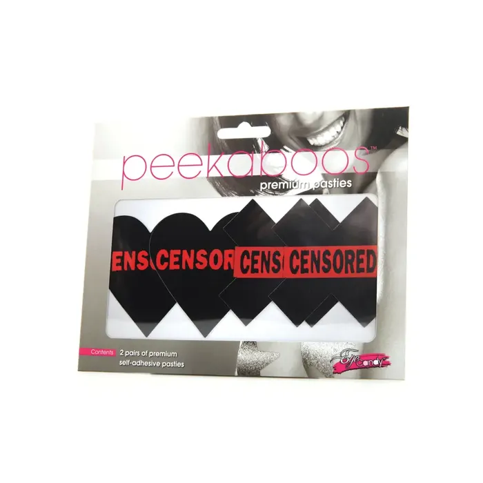 Vibrators XGEN Products Pasties Censored Hearts X