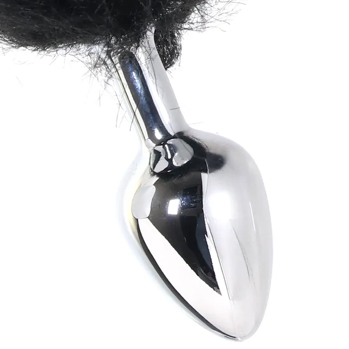 XGen Anal WhipSmart 3 Inch Metal Plug with Fox Tail in Black