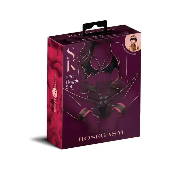 XGen Products Anal Rosegasm 5pc Hog Tie Set W Blindfold