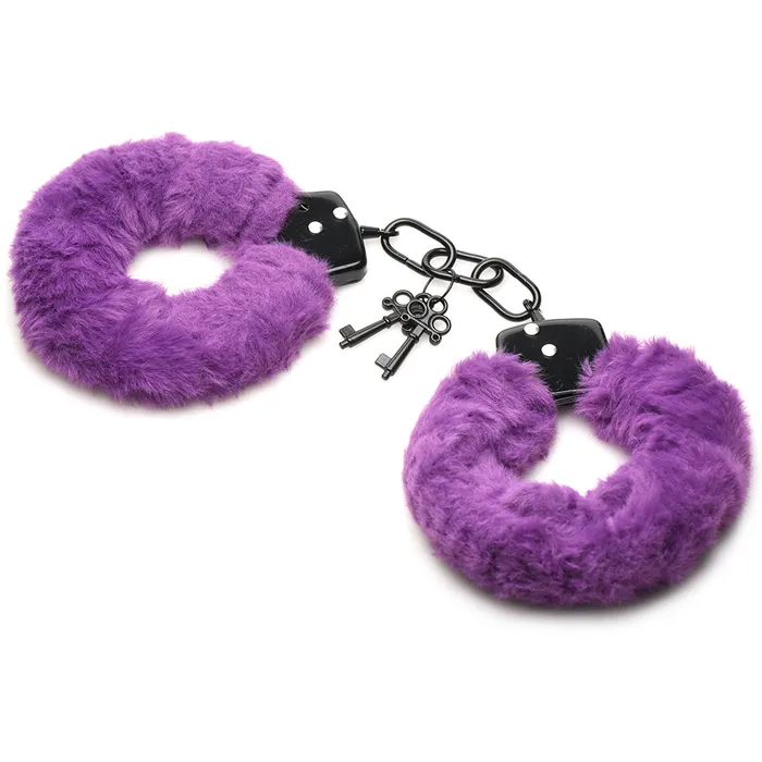 XR Brands Dildos Master Series Cuffed In Fur Furry Handcuffs in Purple