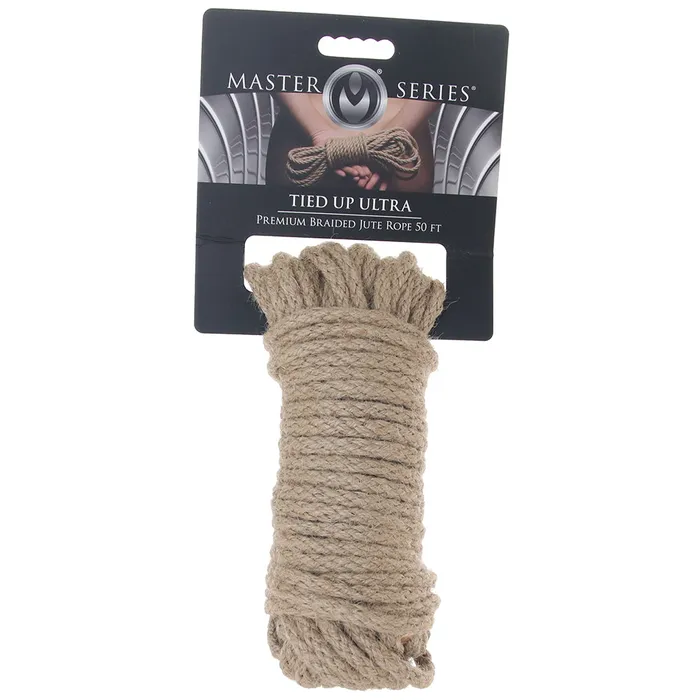 XR Brands Male Sex Toys Master Series Tied Up Ultra 50 Feet Braided Jute Rope