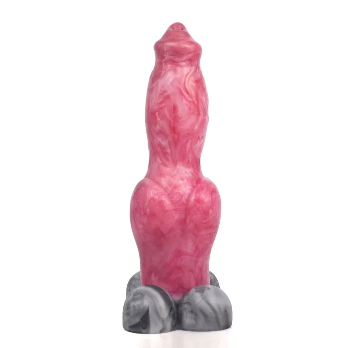 YC2084 Realistic Dog Wolf Penis Shaped Liquid Silicone Animal Dildo 9 inch with 4 Balls Modi Female Sex Toys
